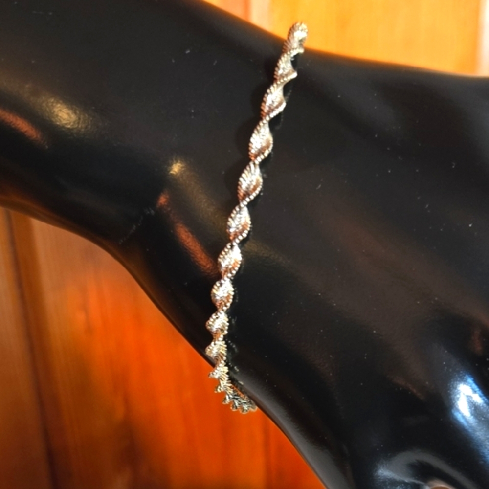 Milor Italy 925 Two-Tone Twist Bracelet
